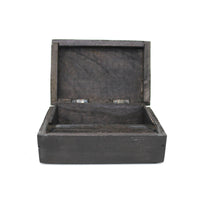 Wooden Storage Box (6 x 4 in.) - Blue Dream Catcher (Black)-Earth Fairy Holistics