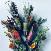 CEDAR SMOKE CLEANSING STICK + Rosemary, Thyme + Cinnamon-Earth Fairy Holistics