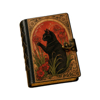 Cat Handmade Leather Tarot Journal for Spiritual Shops Book-Earth Fairy Holistics