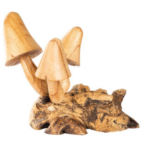 WOODEN 3 MUSHROOMS-Earth Fairy Holistics