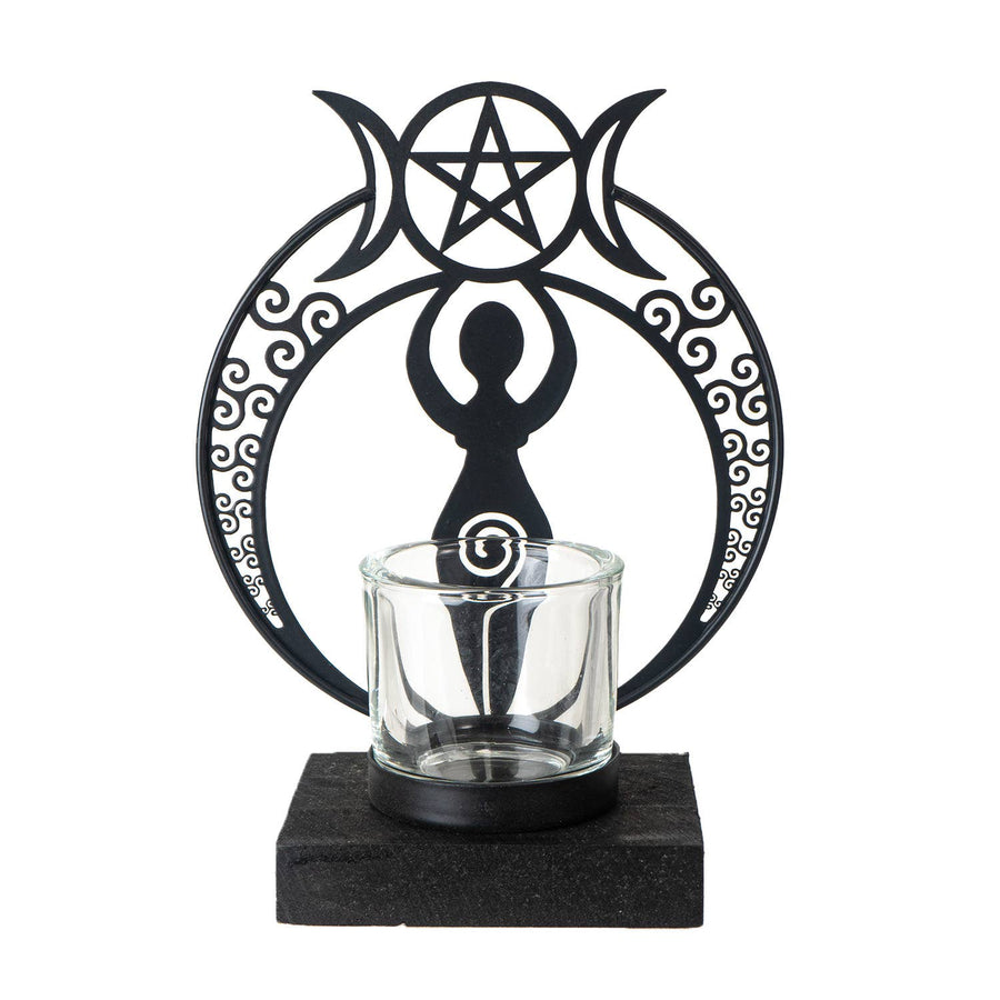 15880 Danu Goddess Tealight Holder-Earth Fairy Holistics