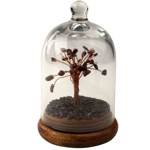 GEMSTONE TREES IN A GLASS DOME-Earth Fairy Holistics