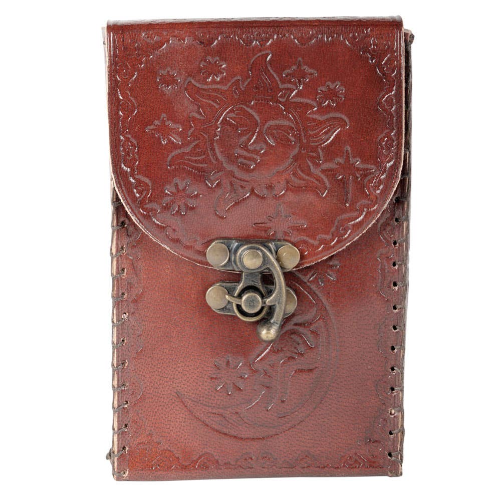 Sun Moon Tarot Card Leather Holder-Earth Fairy Holistics