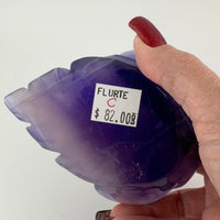 Fluorite Flower on Leaf-Earth Fairy Holistics