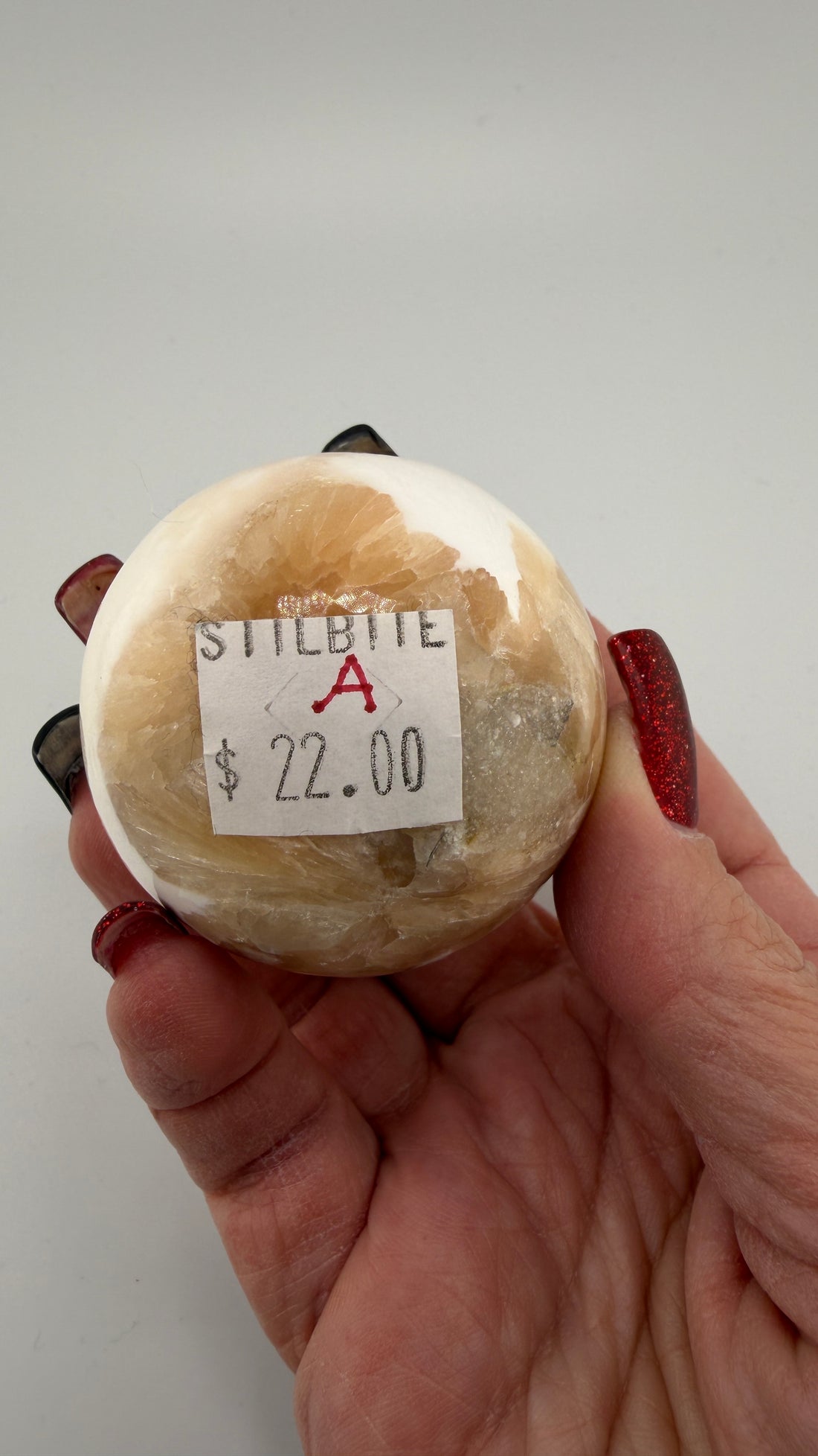 Peach Stilbite/Scolecite Spheres-Earth Fairy Holistics
