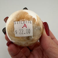 Peach Stilbite/Scolecite Spheres-Earth Fairy Holistics