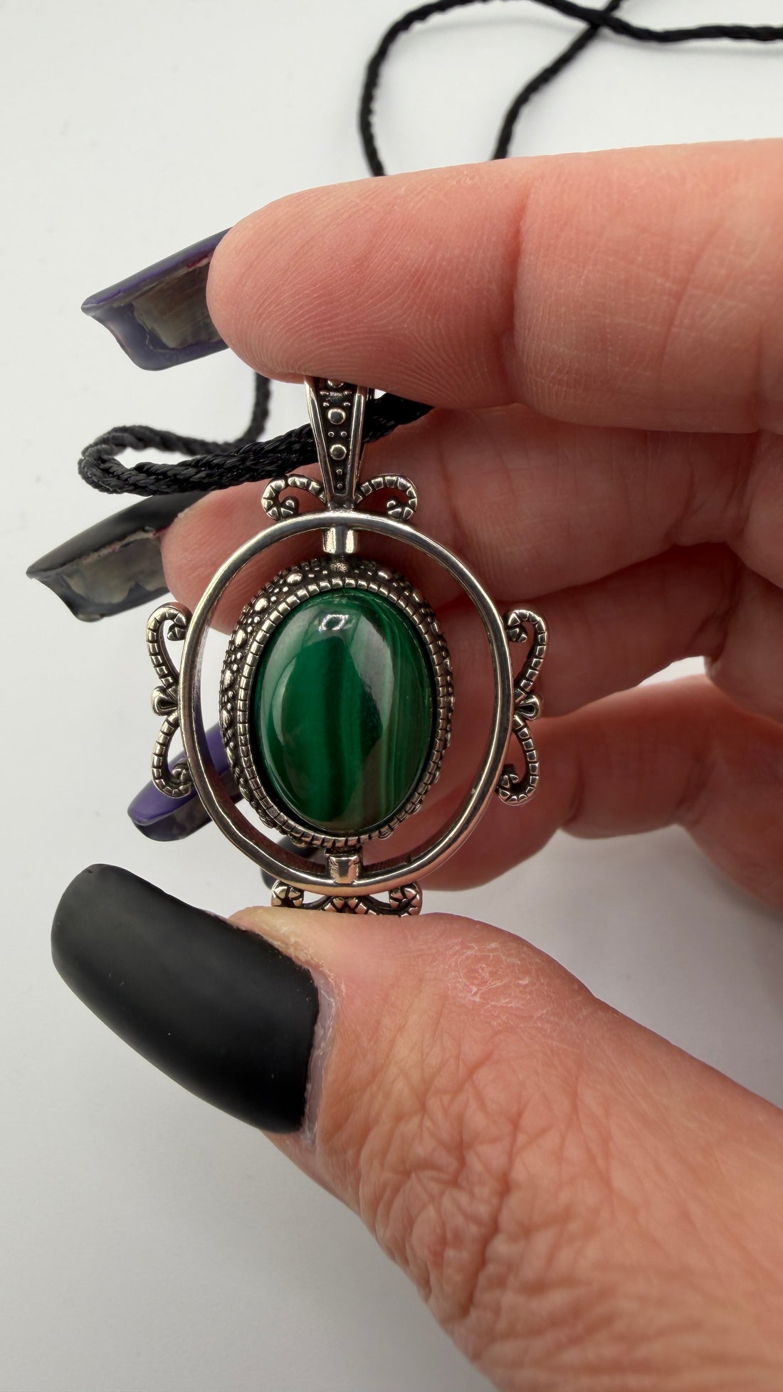 Crystal Spinner Necklace (Various Stones)