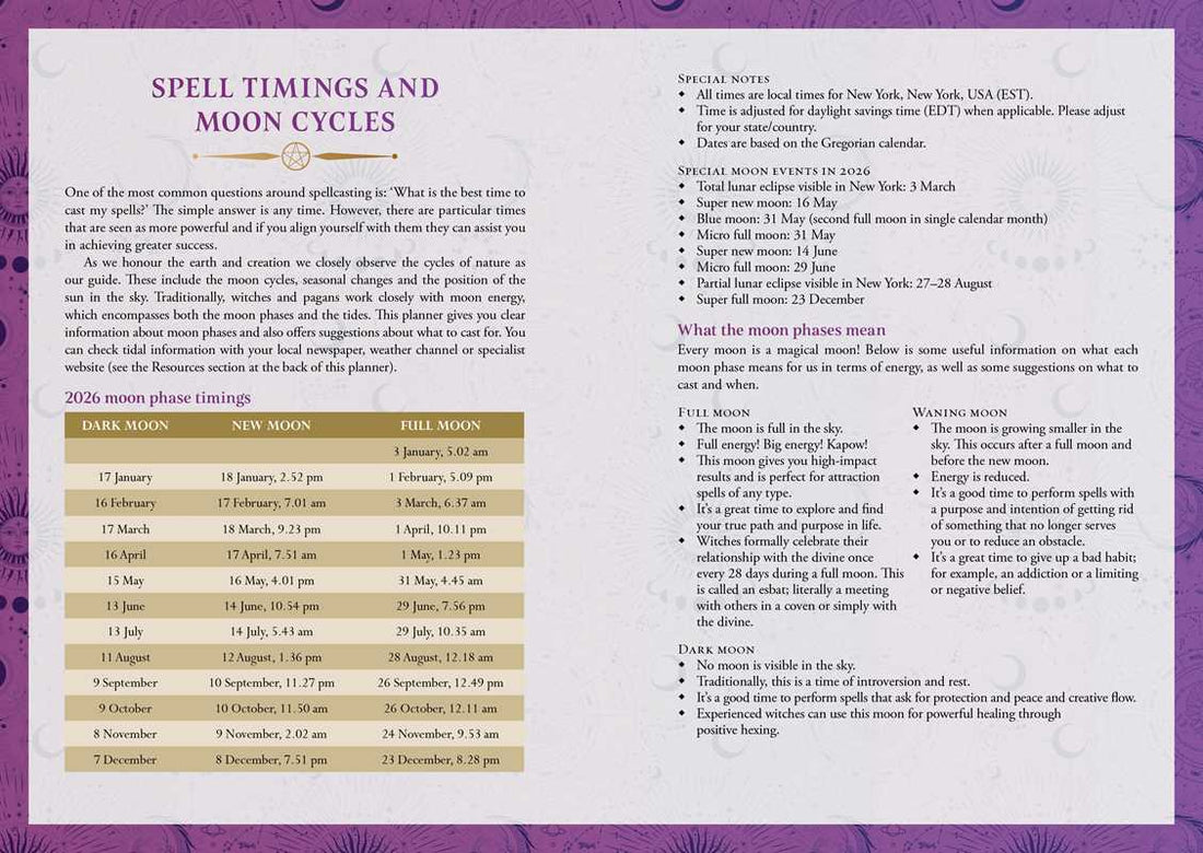2026 Lunar and Seasonal Planner Calendar: Northern Hemisphere by Stacey Demarco-Earth Fairy Holistics