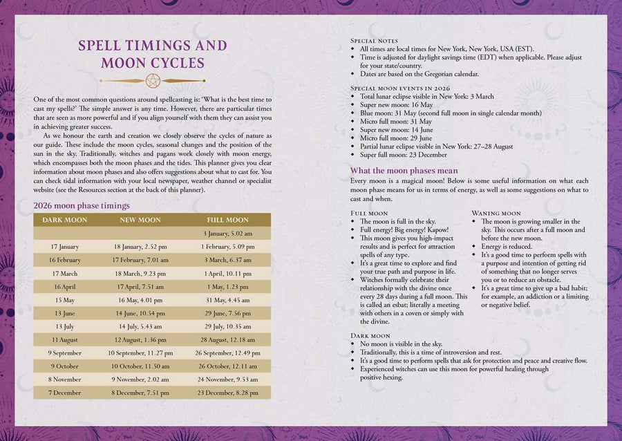 2026 Lunar and Seasonal Planner Calendar: Northern Hemisphere by Stacey Demarco-Earth Fairy Holistics