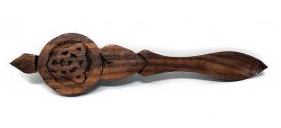 Triquetra Carved Wood Altar Spoon 6.5"-Earth Fairy Holistics