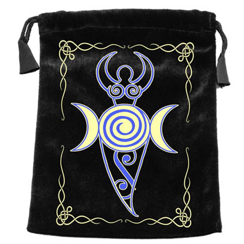 Triple Moon Goddess Velvet Bag-Earth Fairy Holistics