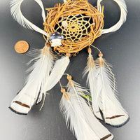 Spirit Wolf Dreamcatchers/Leather Keychains-Earth Fairy Holistics