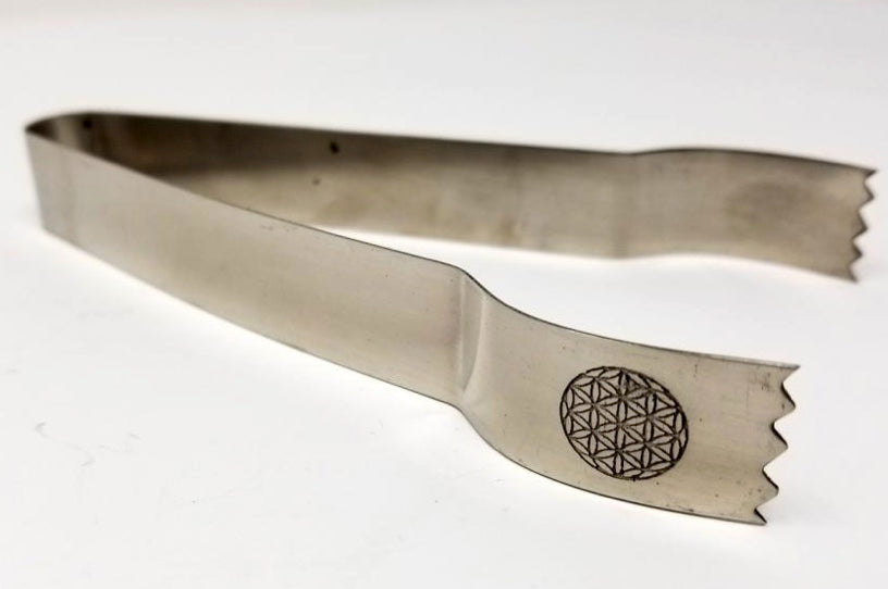 Flower of Life Stainless Steel Tongs 5.75"L 0.75"W