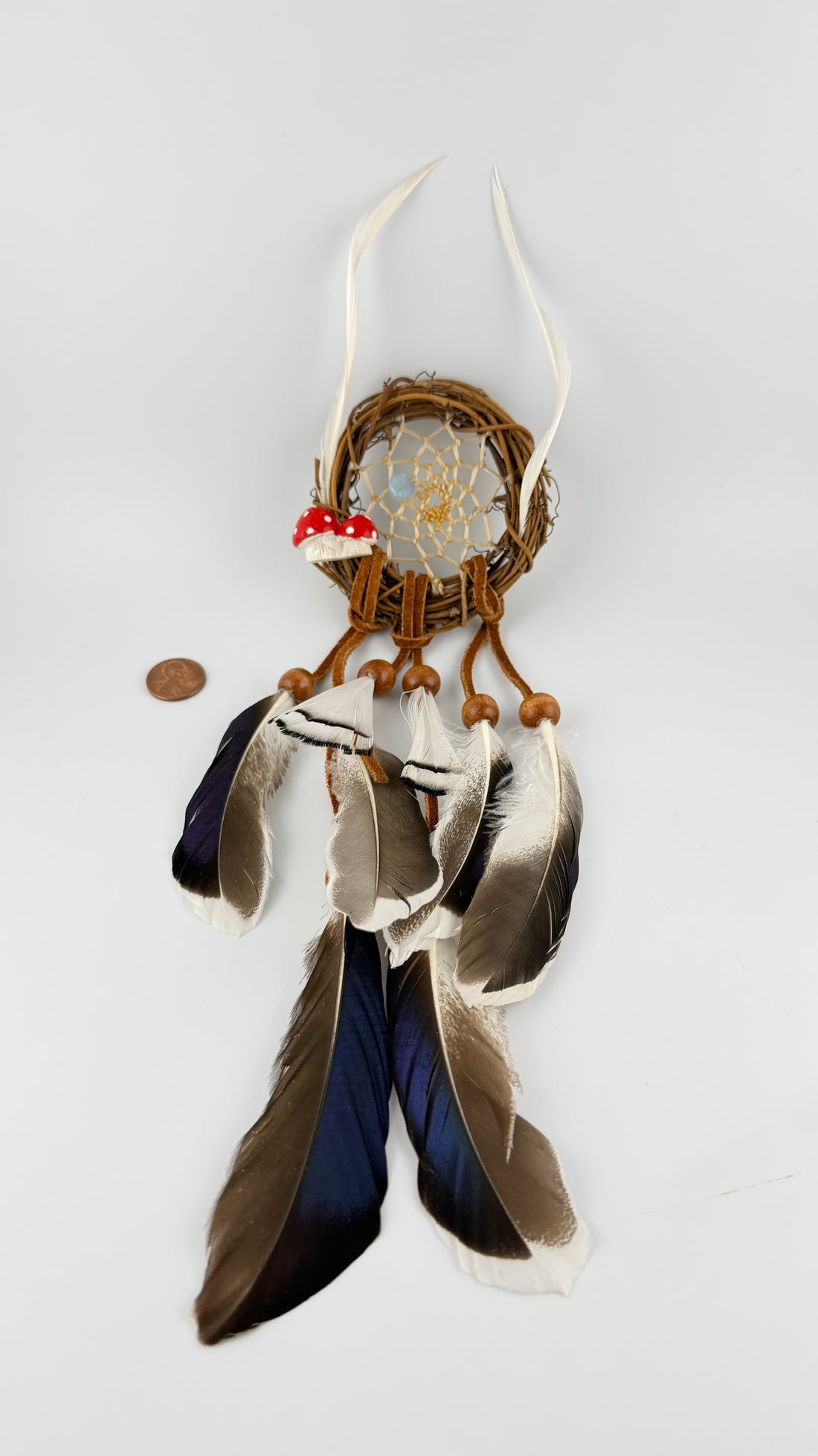 Spirit Wolf Dreamcatchers/Leather Keychains-Earth Fairy Holistics