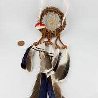 Spirit Wolf Dreamcatchers/Leather Keychains-Earth Fairy Holistics
