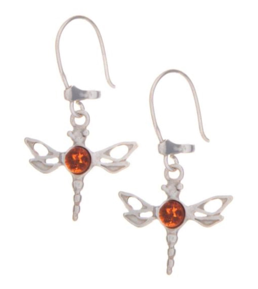 Amber Sterling Silver Earrings (Various Designs)
