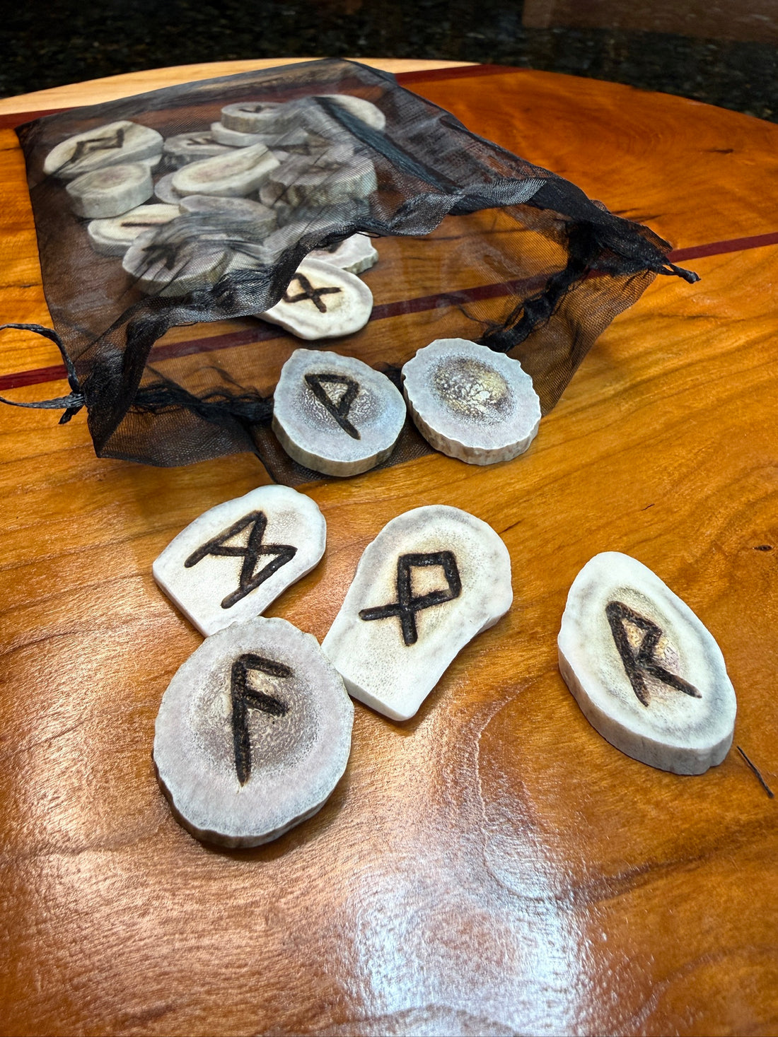 Deer Antler Bone Carved Rune Set-Earth Fairy Holistics