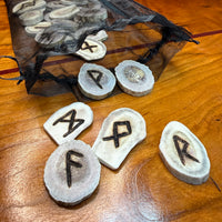 Deer Antler Bone Carved Rune Set-Earth Fairy Holistics