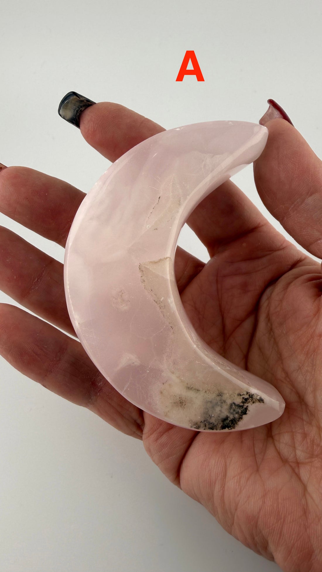 Mangano Calcite Crescent Moons (UV Reactive)-Earth Fairy Holistics