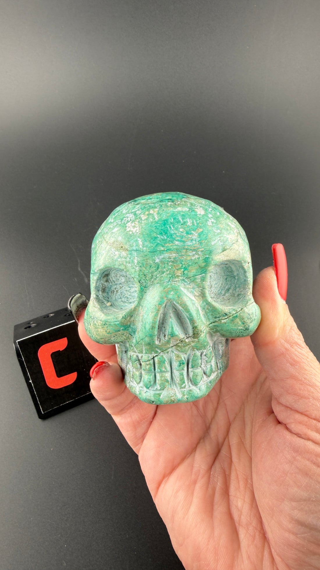 Chrysoprase Skulls