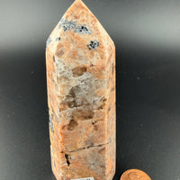 Peach Moonstone/Black Tourmaline Tower-Earth Fairy Holistics