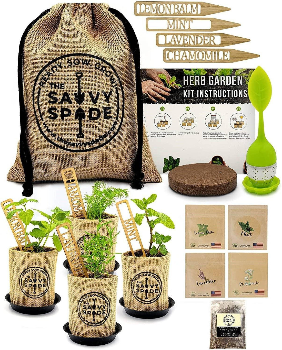 herbal tea garden seeds Herbal Tea Garden Kit – Earth Fairy Holistics
