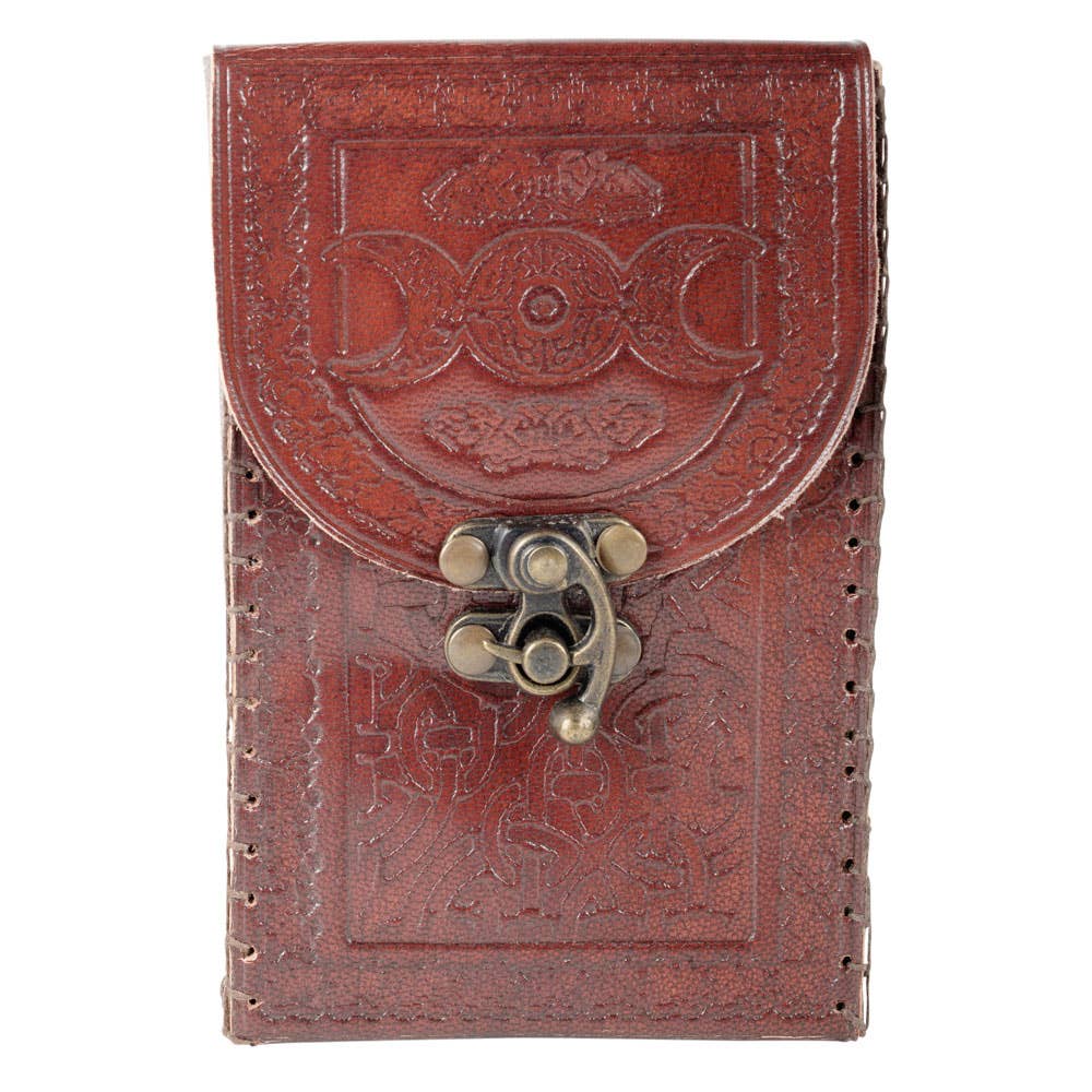 Triple Moon Tarot Card Leather Holder-Earth Fairy Holistics
