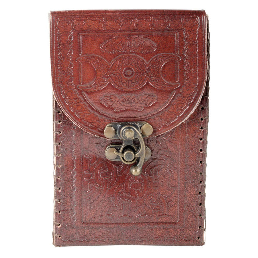 Triple Moon Tarot Card Leather Holder-Earth Fairy Holistics