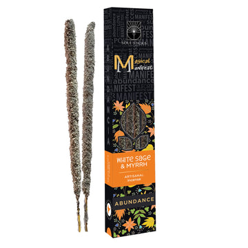Abundance White Sage Myrrh Magical Manifest Incense Sticks-Earth Fairy Holistics