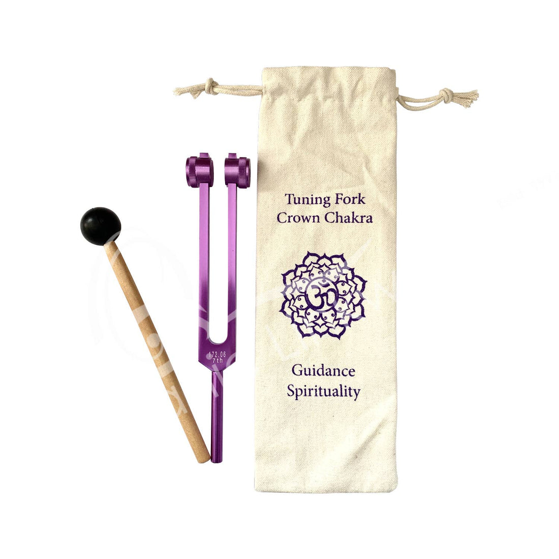 (PC)TUNING FORK - PURPLE/CROWN CHAKRA TUNED WITH STICK & BA-Earth Fairy Holistics