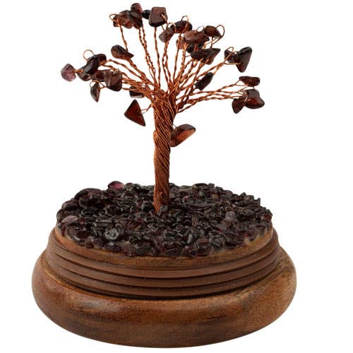 GEMSTONE TREES IN A GLASS DOME-Earth Fairy Holistics