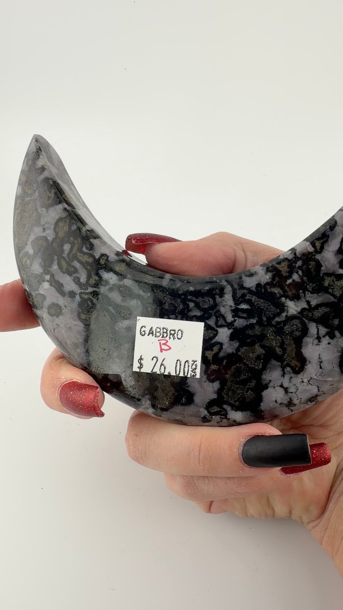 Indigo Gabbro Crescent Moons-Earth Fairy Holistics