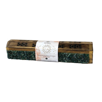 Bloodstone Elements Crystal Wooden Coffin Box-Earth Fairy Holistics