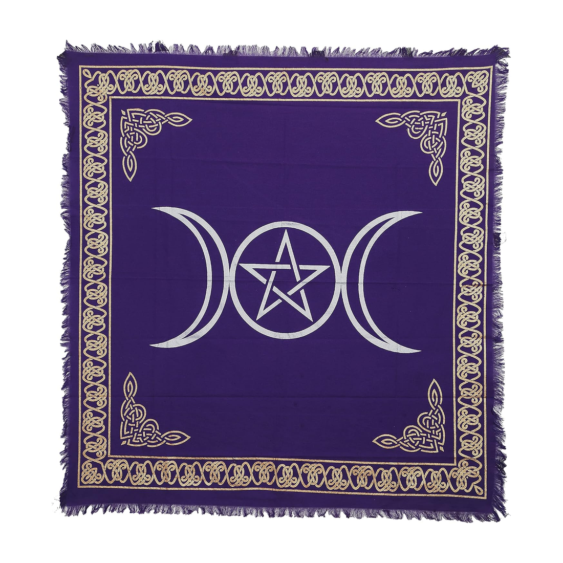 Triple Moon Pentacle Altar Cloth (24 x 24 in.)