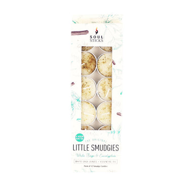 'Little Smudgies' Eucalyptus Sage Smudge Candles (12)-Earth Fairy Holistics
