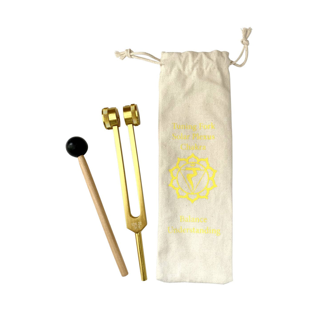 (PC)TUNING FORK - YELLOW/SOLAR PLEXUS CHAKRA TUNED WITH STI-Earth Fairy Holistics