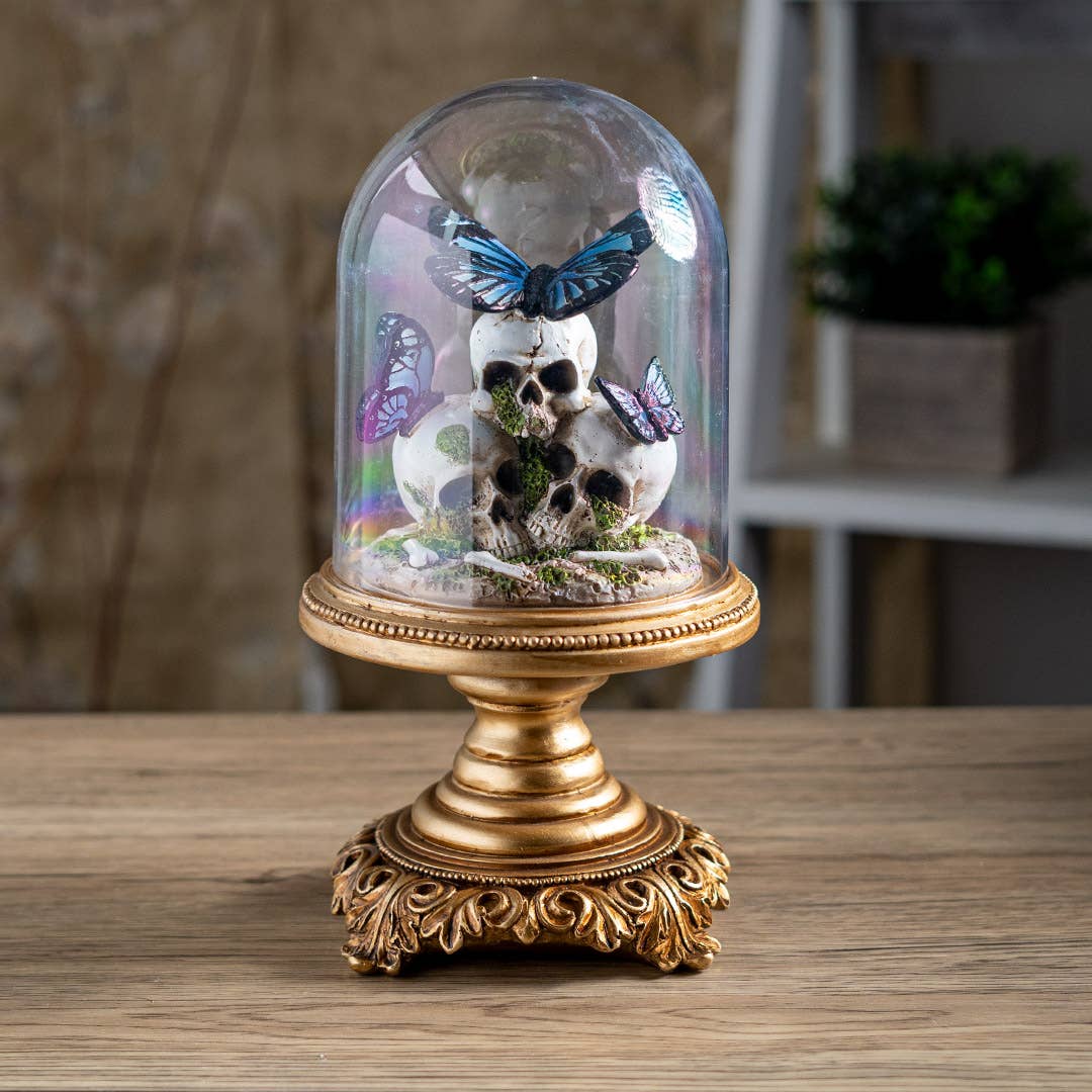 16273 Butterfly Skull Cloche-Earth Fairy Holistics