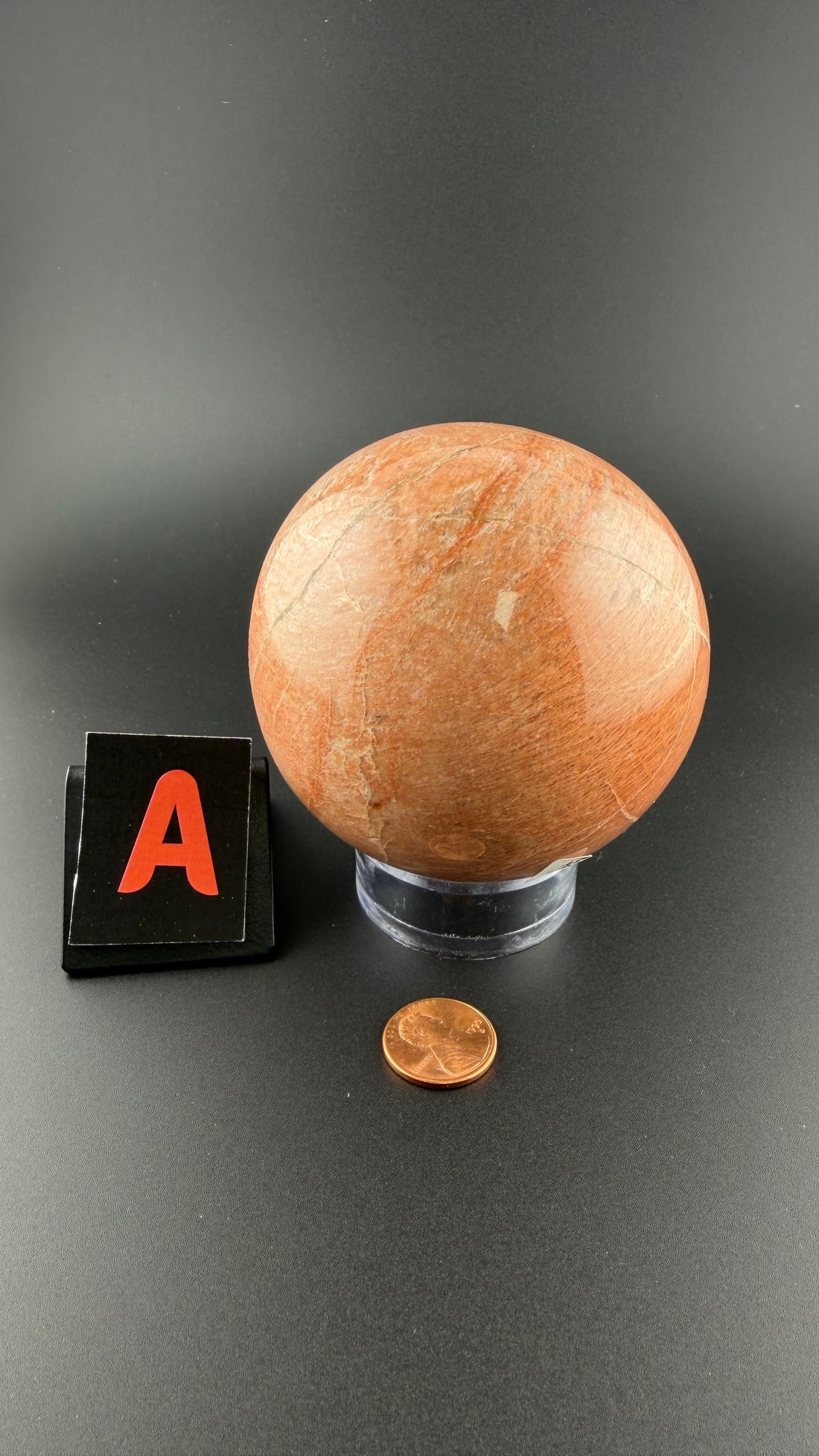 Peach Moonstone Sphere-Earth Fairy Holistics