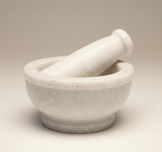White Marble Mortar & Pestle 5"D x 3"H-Earth Fairy Holistics