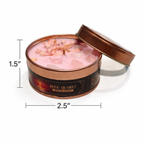 Rose Quartz Crystal Smudge Candle-Earth Fairy Holistics
