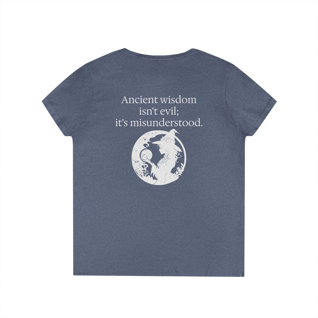 Witch's Knot Wisdom Ladies' V-Neck T-Shirt-Earth Fairy Holistics