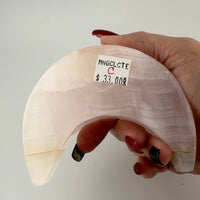 Mangano Calcite Crescent Moons (UV Reactive)-Earth Fairy Holistics