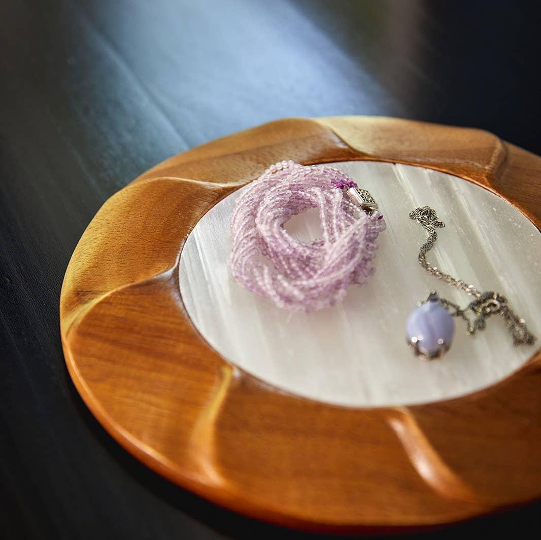 Decorative Selenite Plate-Earth Fairy Holistics
