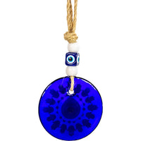 Glass Evil Eye Wall Hanging Talisman Circle of Fatima Hands-Earth Fairy Holistics