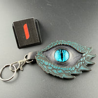 Spirit Wolf Leather Eye Keychains