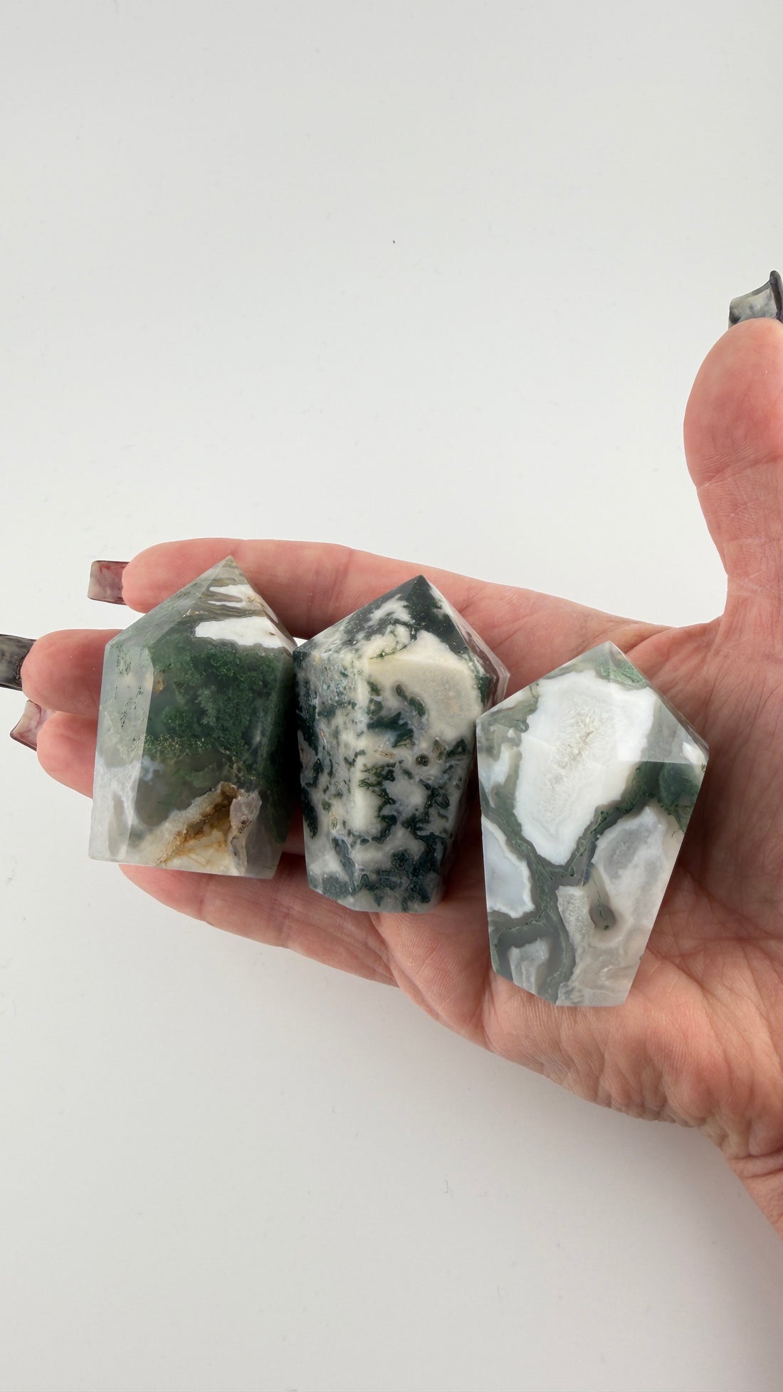 Moss Agate Cupcake Tower