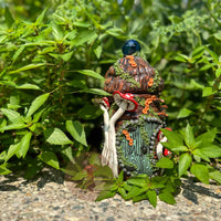 Jar | Blue Suncatcher + Red Mushrooms Fairy House-Earth Fairy Holistics