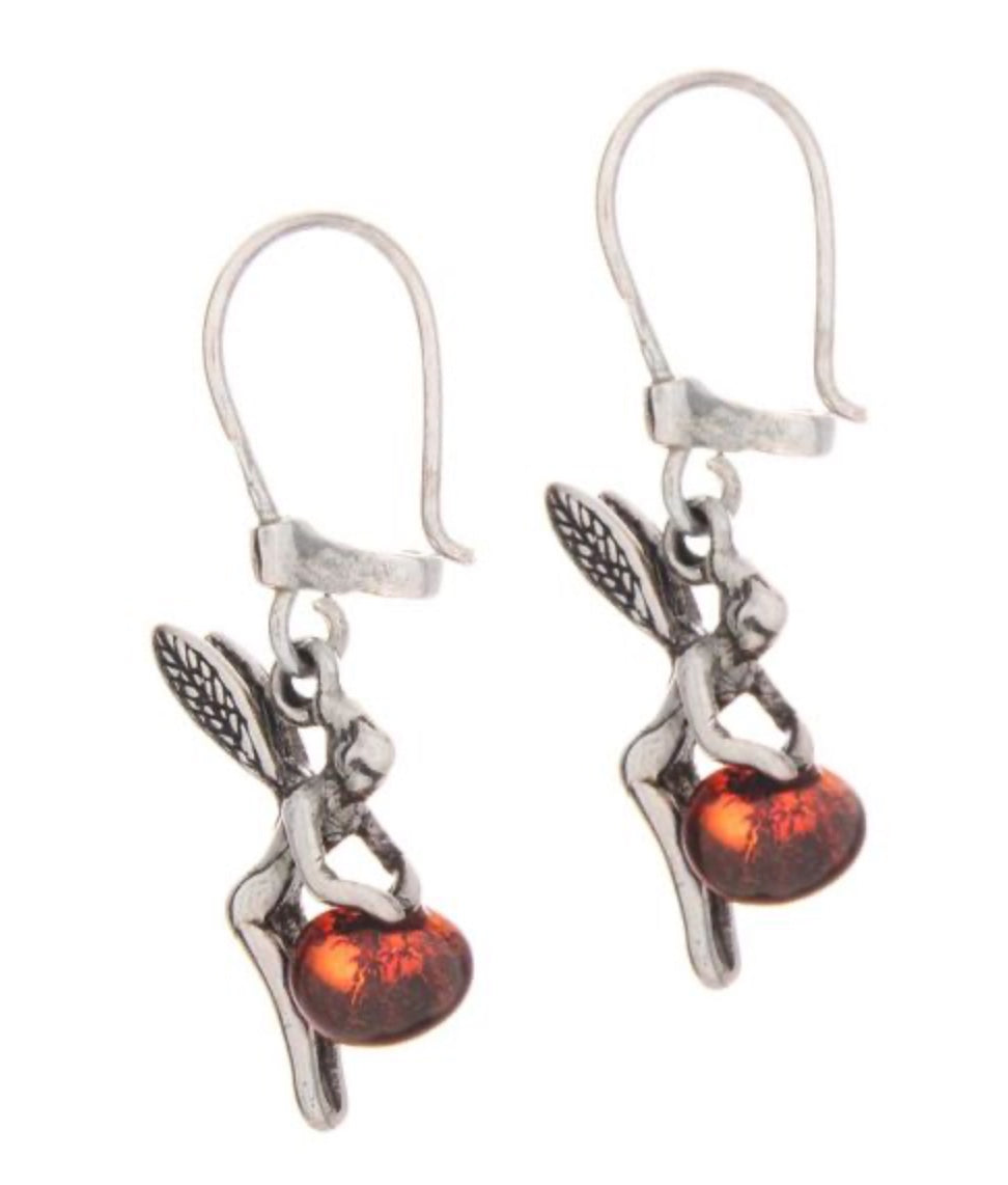 Amber Sterling Silver Earrings (Various Designs)