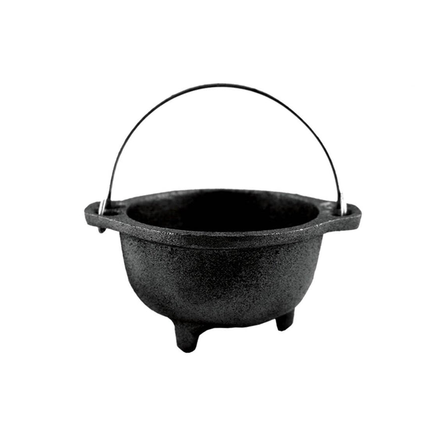 Plain Cast Iron Cauldron Bowl w/ Hanger (4 in.)-Earth Fairy Holistics