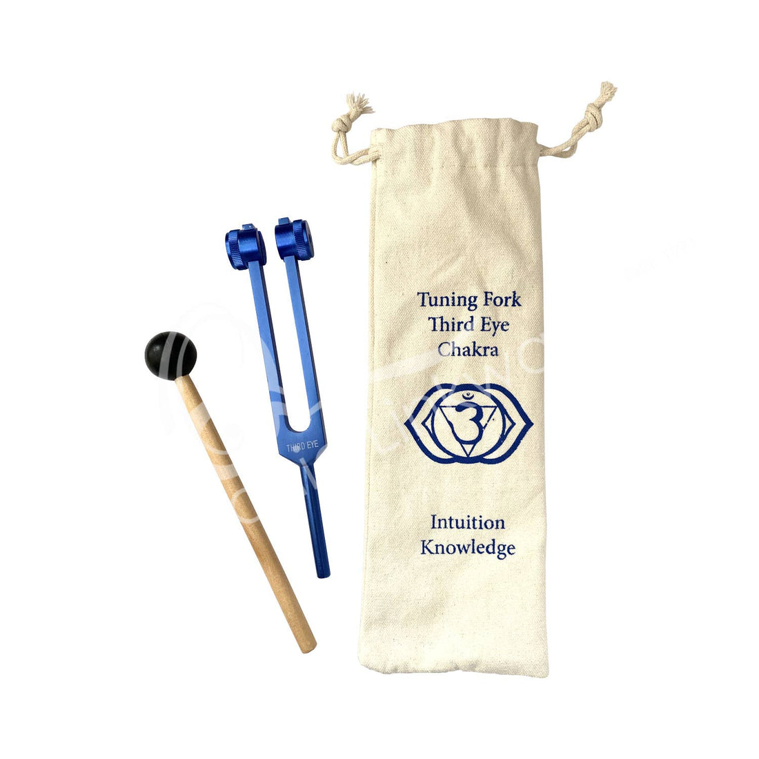 (PC)TUNING FORK - DARK BLUE/THIRD EYE CHAKRA TUNED WITH STI-Earth Fairy Holistics